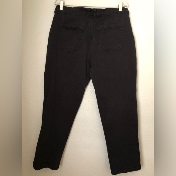 Basic Editions Black Jeans Stretch Women 14 Short Petite - Picture 2 of 6
